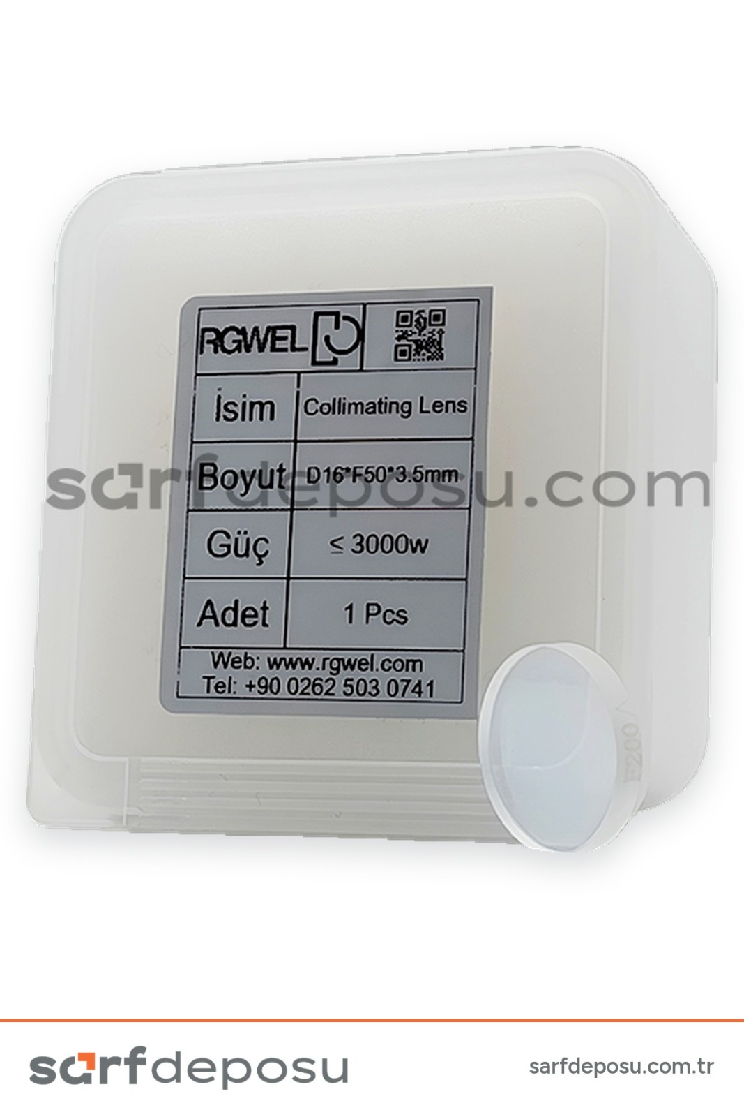 Fiber Lazer Collimation Lens D16 F50 3.5 mm -QİLİN DWT22-23 - 3