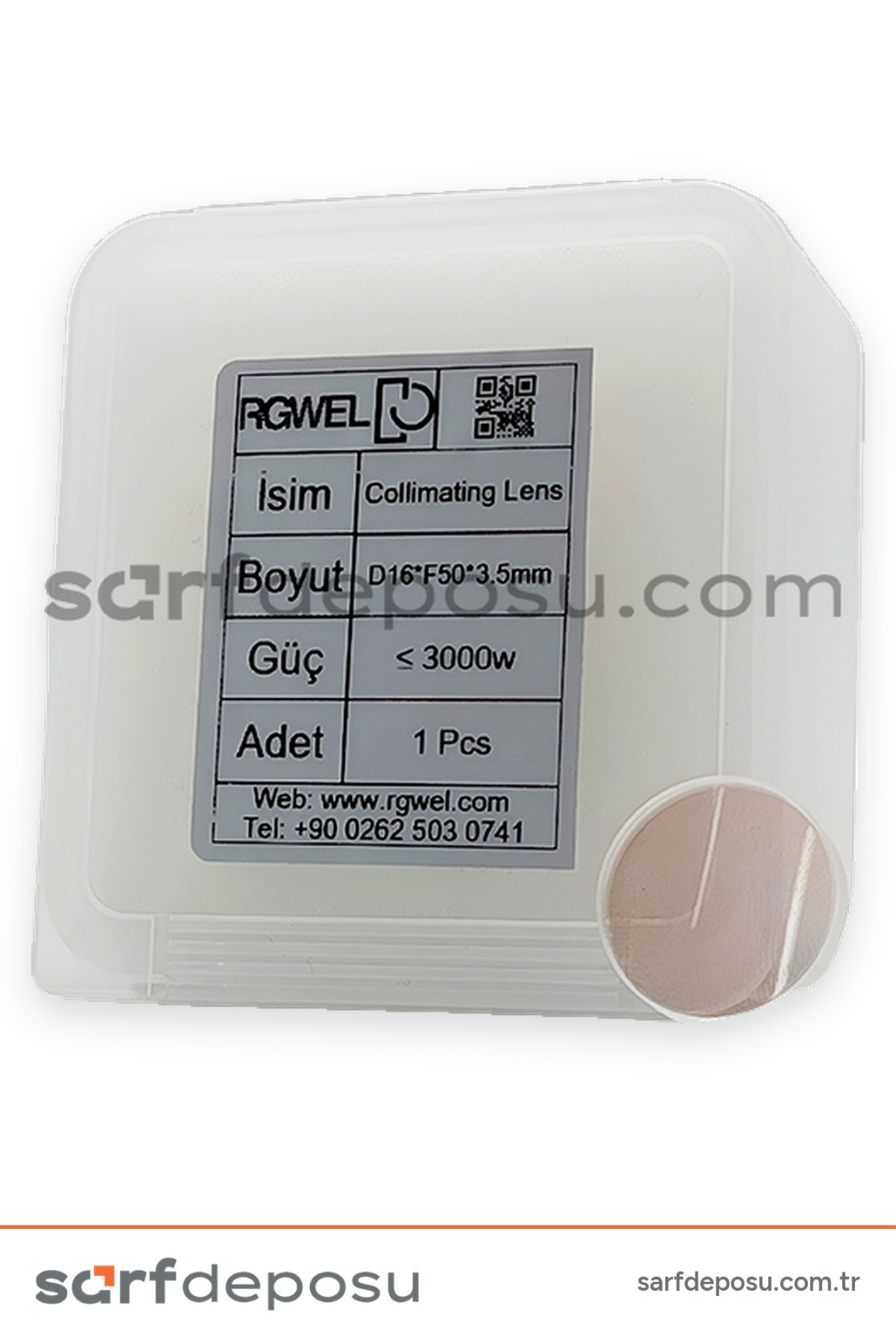 Fiber Lazer Collimation Lens D16 F50 3.5 mm -QİLİN DWT22-23 - 4