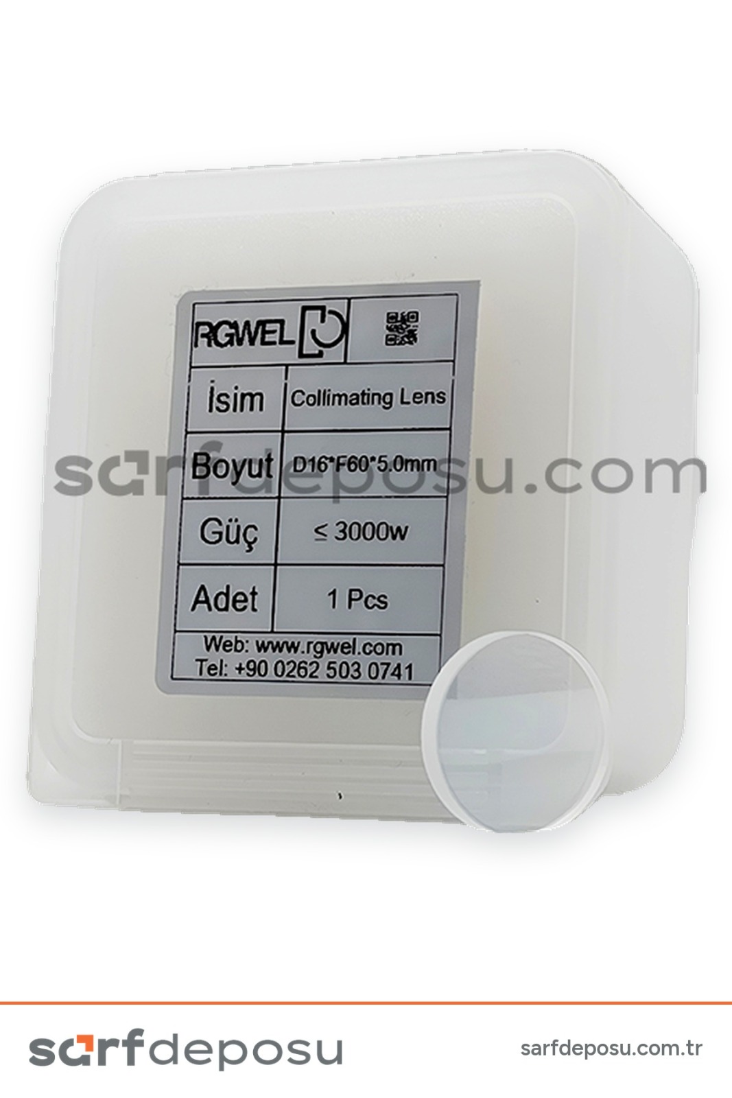 Fiber Lazer Collimation Lens D16 F60 5 mm – SUP22C Uyumlu - 3