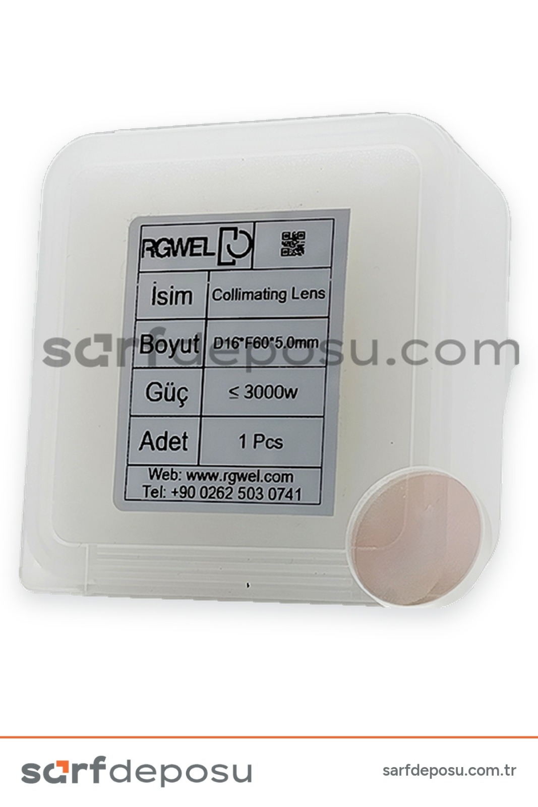 Fiber Lazer Collimation Lens D16 F60 5 mm – SUP22C Uyumlu - 4