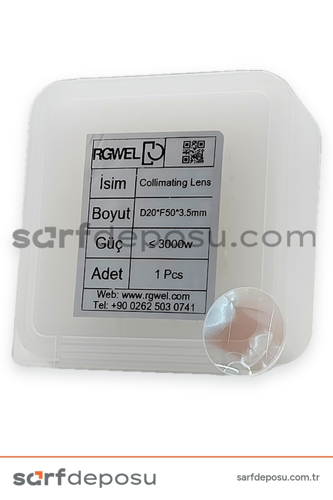 Fiber Lazer Collimation Lens D20 F50 3.5 mm - QİLİN BWT11-20-21 - 3