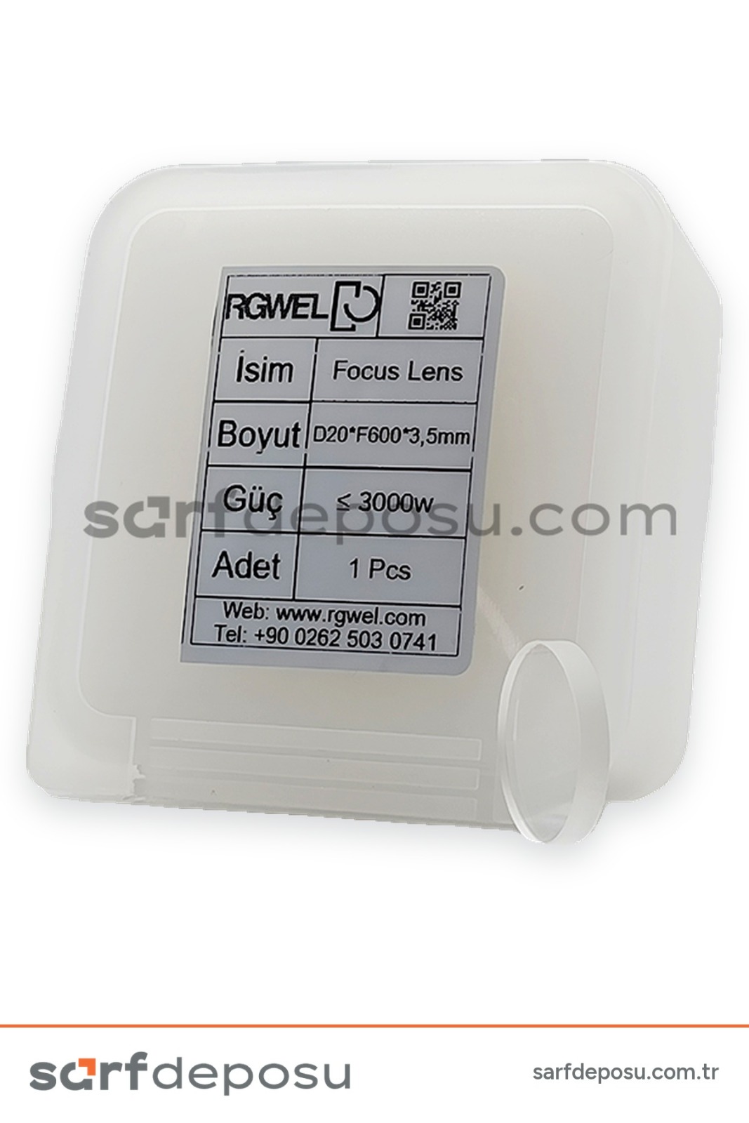 Fiber Lazer Focus Lens (Cleaning) D20 F600 3.5 mm - QİLİN DWT22-23 - 3