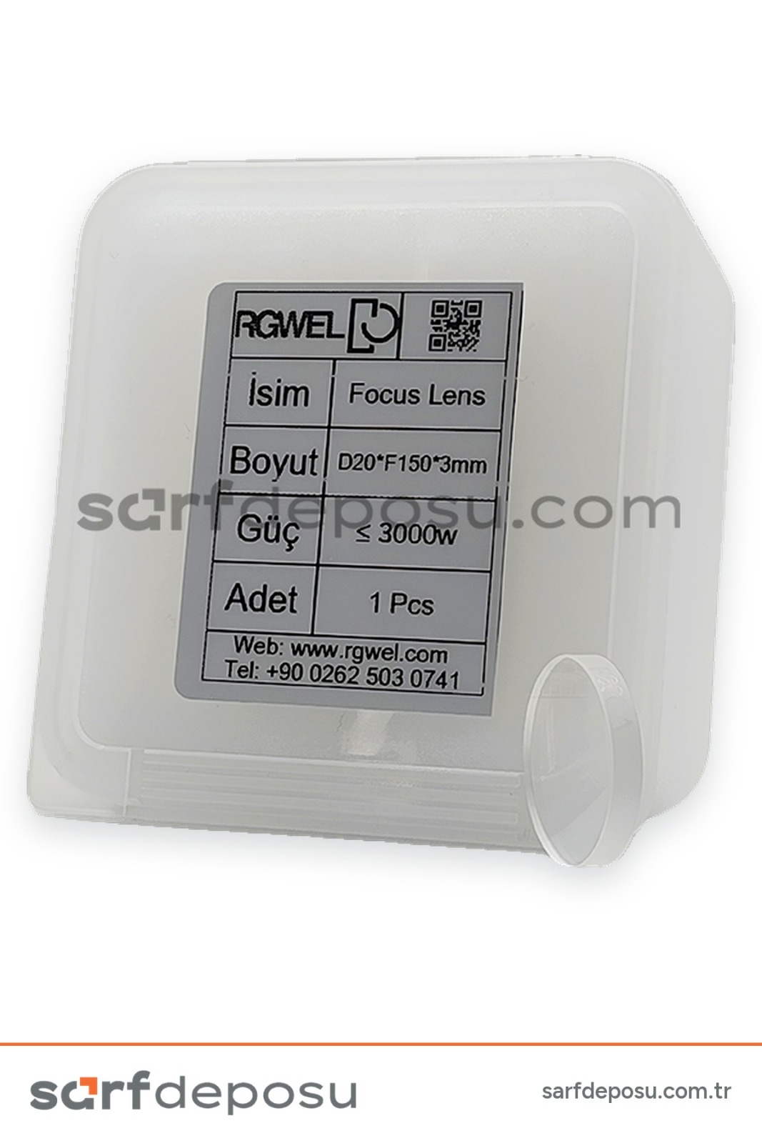 Fiber Lazer Focus Lens D20 F150 3.0 mm QİLİN BWT11-20-21-DWT22-23 - 3