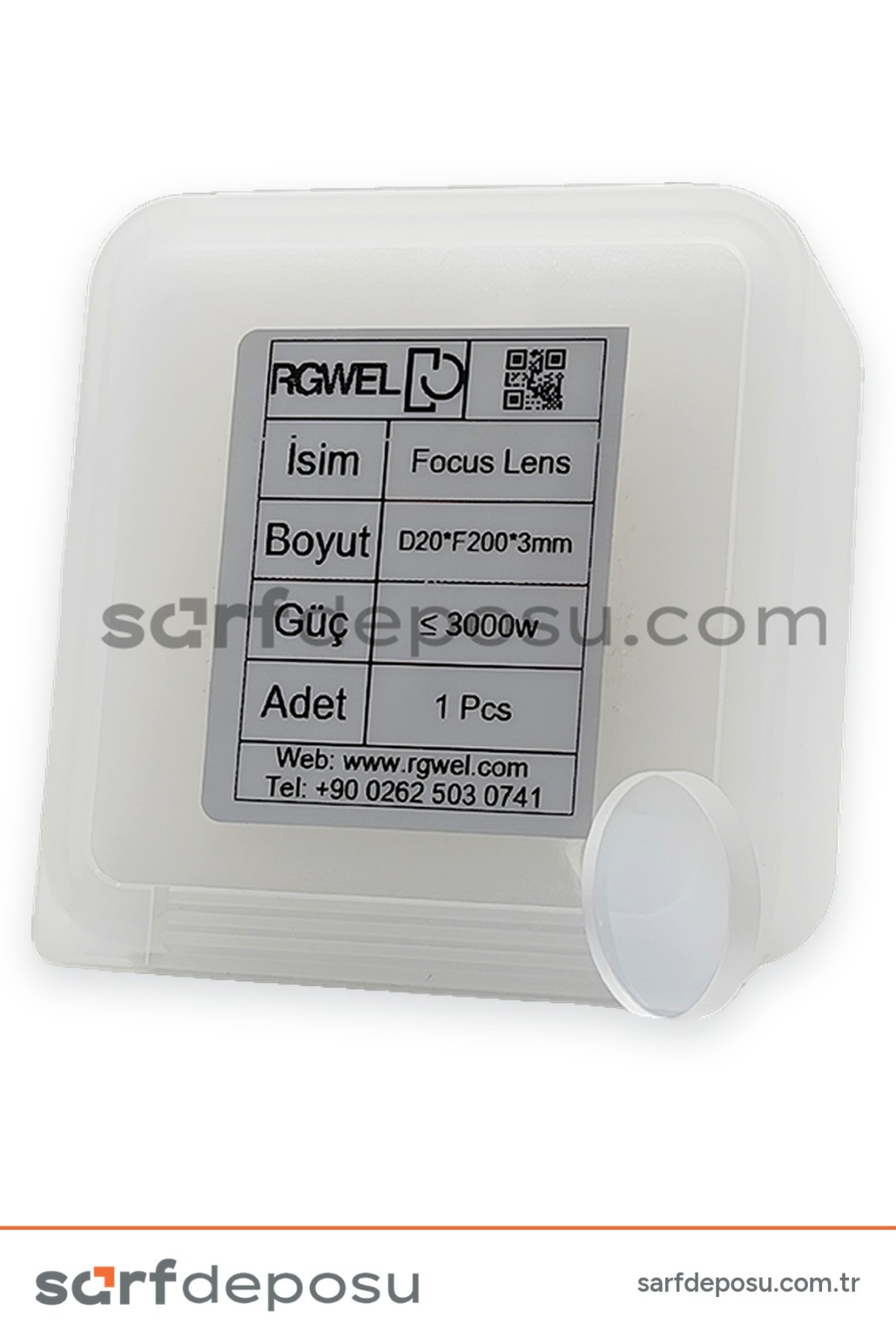 Fiber Lazer Focus Lens D20 F200 3.0 mm QİLİN BWT11-20-21-DWT22-23 - 3