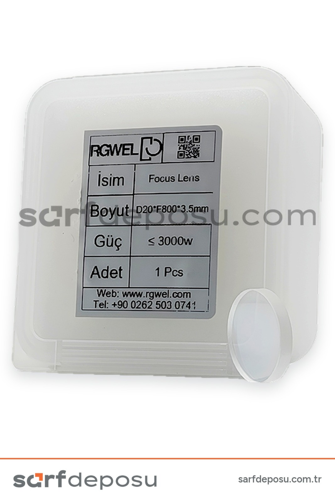 Fiber Lazer Focus Lens D20 F800 3.5 mm – SUP 22C - 23C Uyumlu - 3
