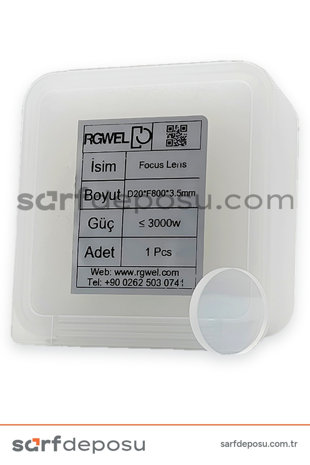 Fiber Lazer Focus Lens D20 F800 3.5 mm – SUP 22C - 23C Uyumlu - 4
