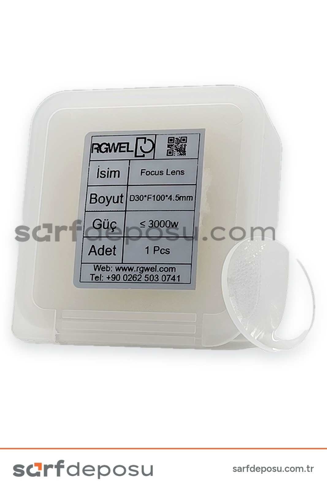 Fiber Lazer Focus Lens D30 F100 4.5 mm - QİLİN BWT30 - 3