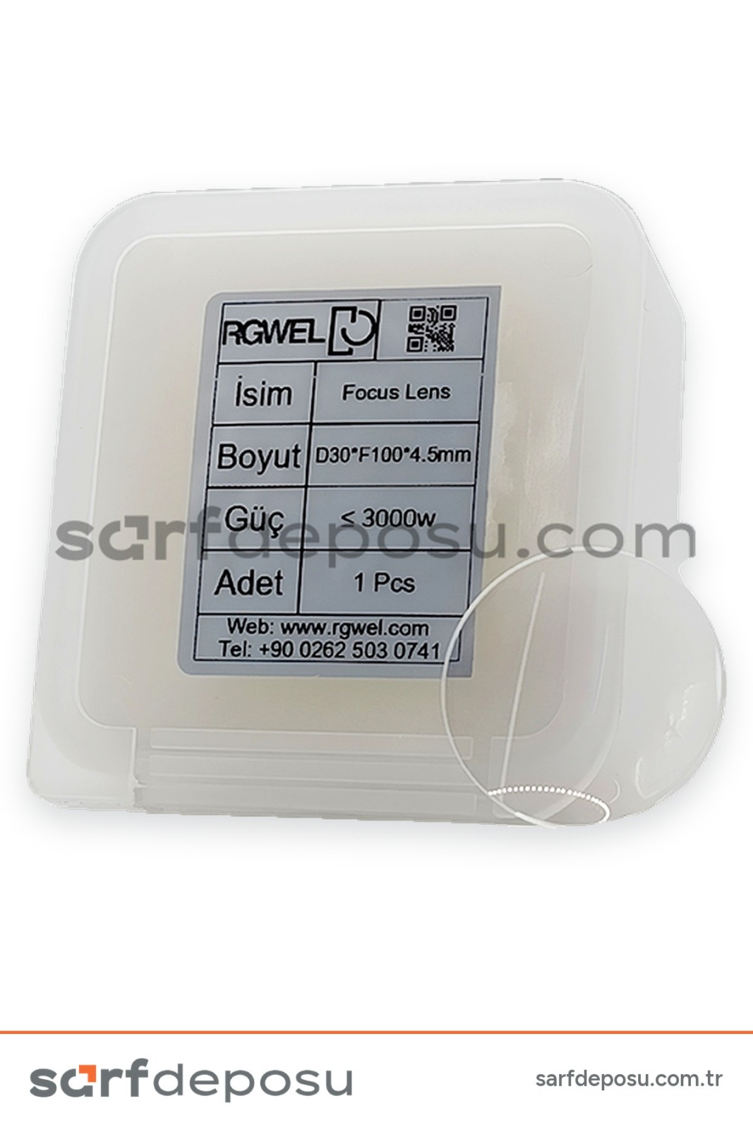 Fiber Lazer Focus Lens D30 F100 4.5 mm - QİLİN BWT30 - 4