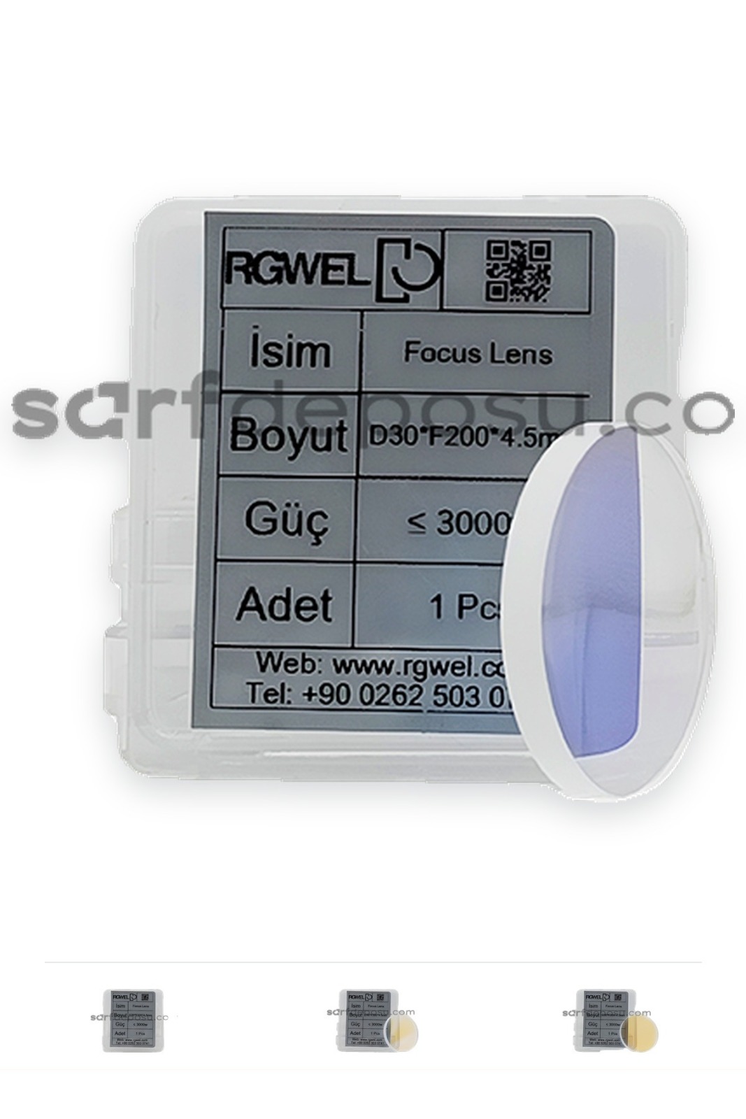 Fiber Lazer Focus Lens D30 F200 4.5 mm - 1