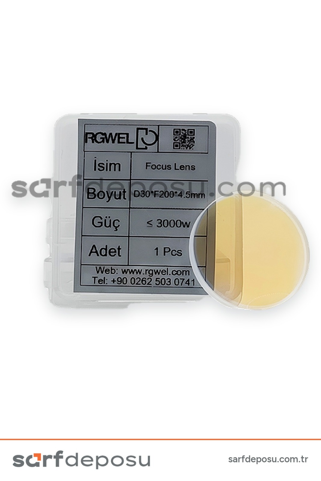 Fiber Lazer Focus Lens D30 F200 4.5 mm - 4