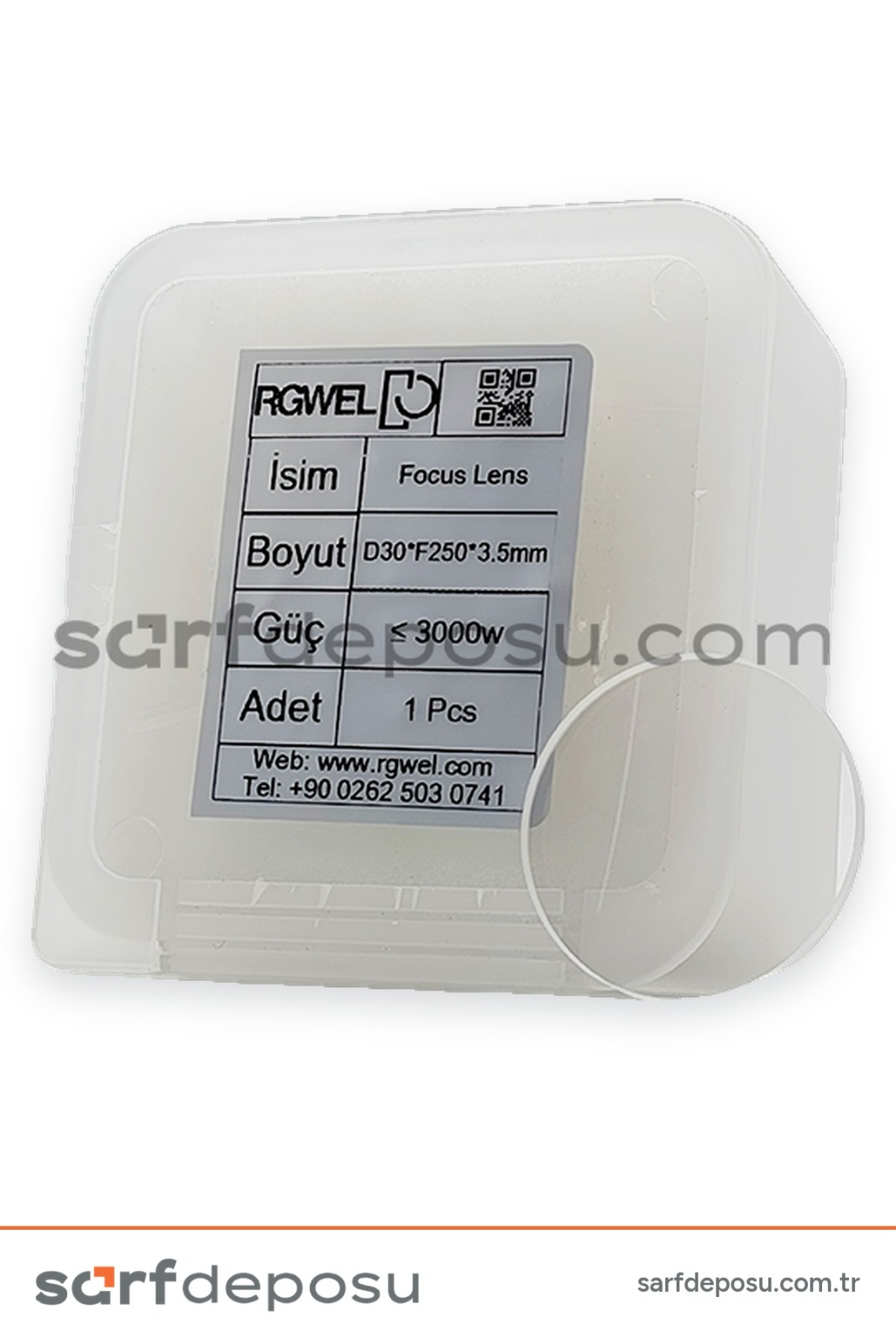 Fiber Lazer Focus Lens D30 F250 3.5 mm - QİLİN BWT30 - 3