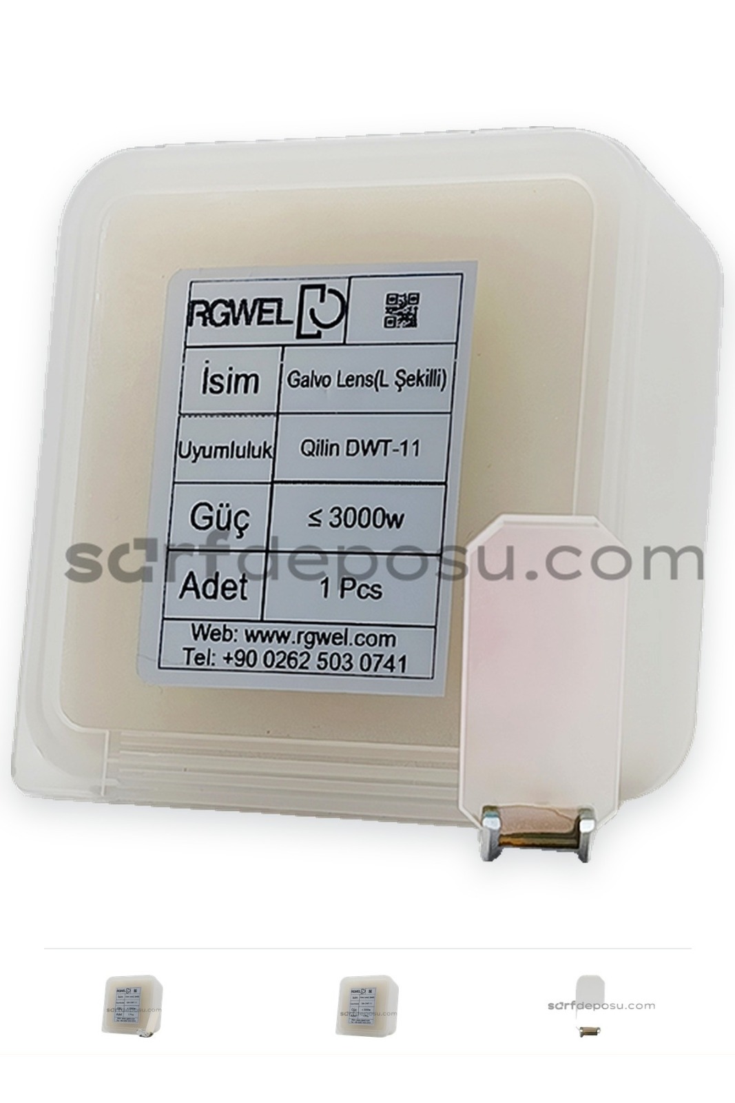 Fiber Lazer Galvo Lens 30 14 T-2 mm (L Şekilli) QİLİN BWT11 - 1