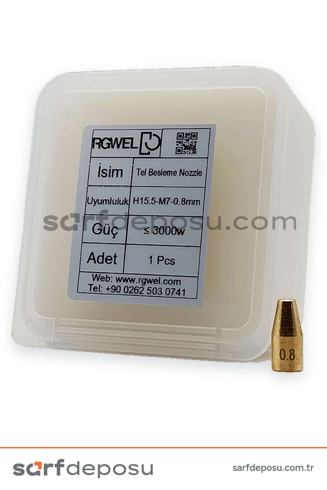 Lazer Kaynak Nozzle H15.5-M7 - 0.8 mm Tel Besleme - 3