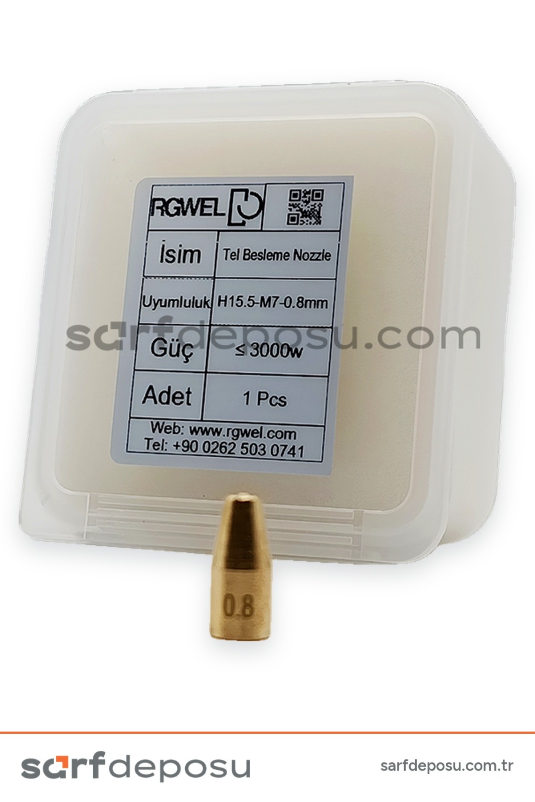 Lazer Kaynak Nozzle H15.5-M7 - 0.8 mm Tel Besleme - 4