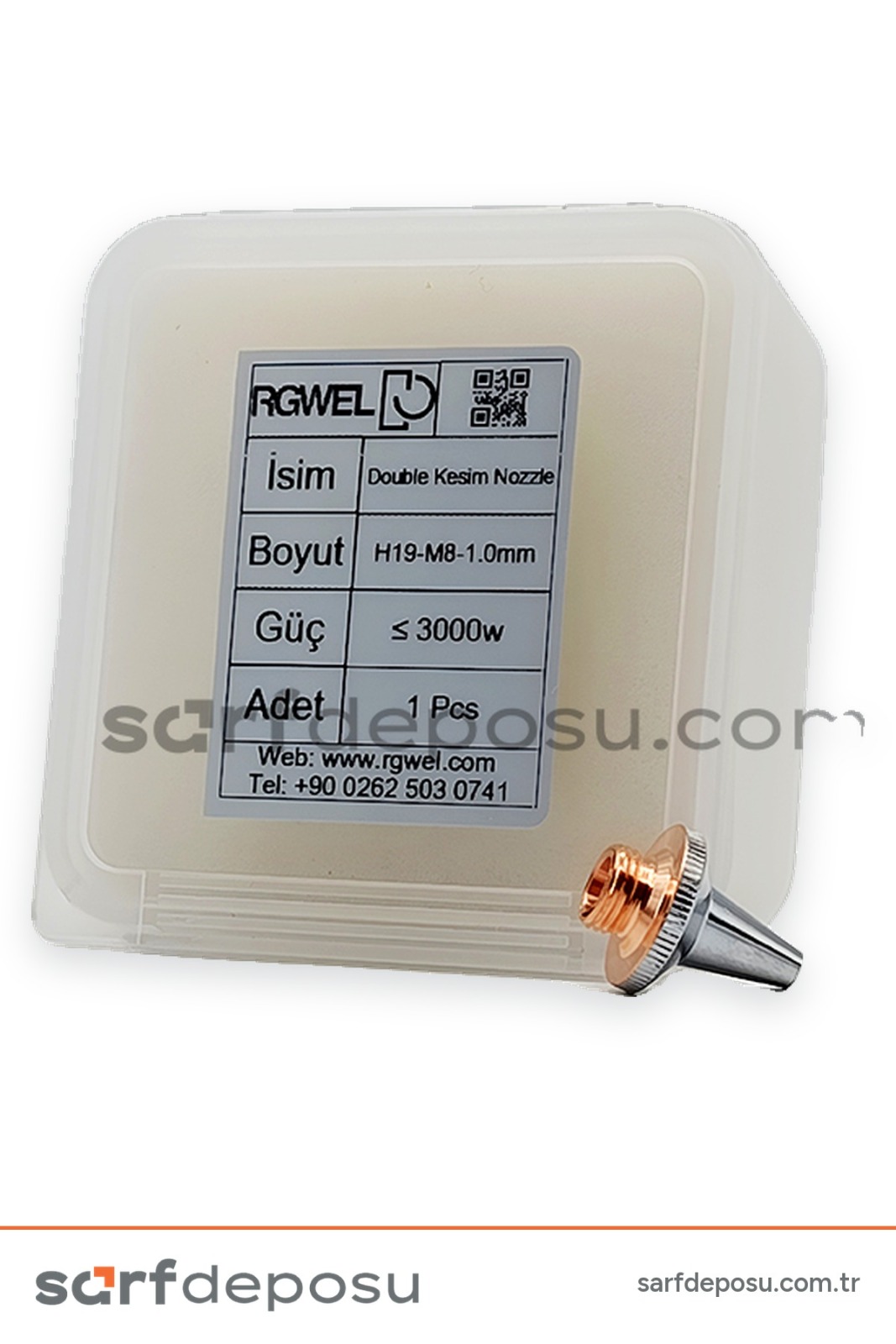 Lazer Kesim Nozzle H19-M8 Double 1.0 mm - 4