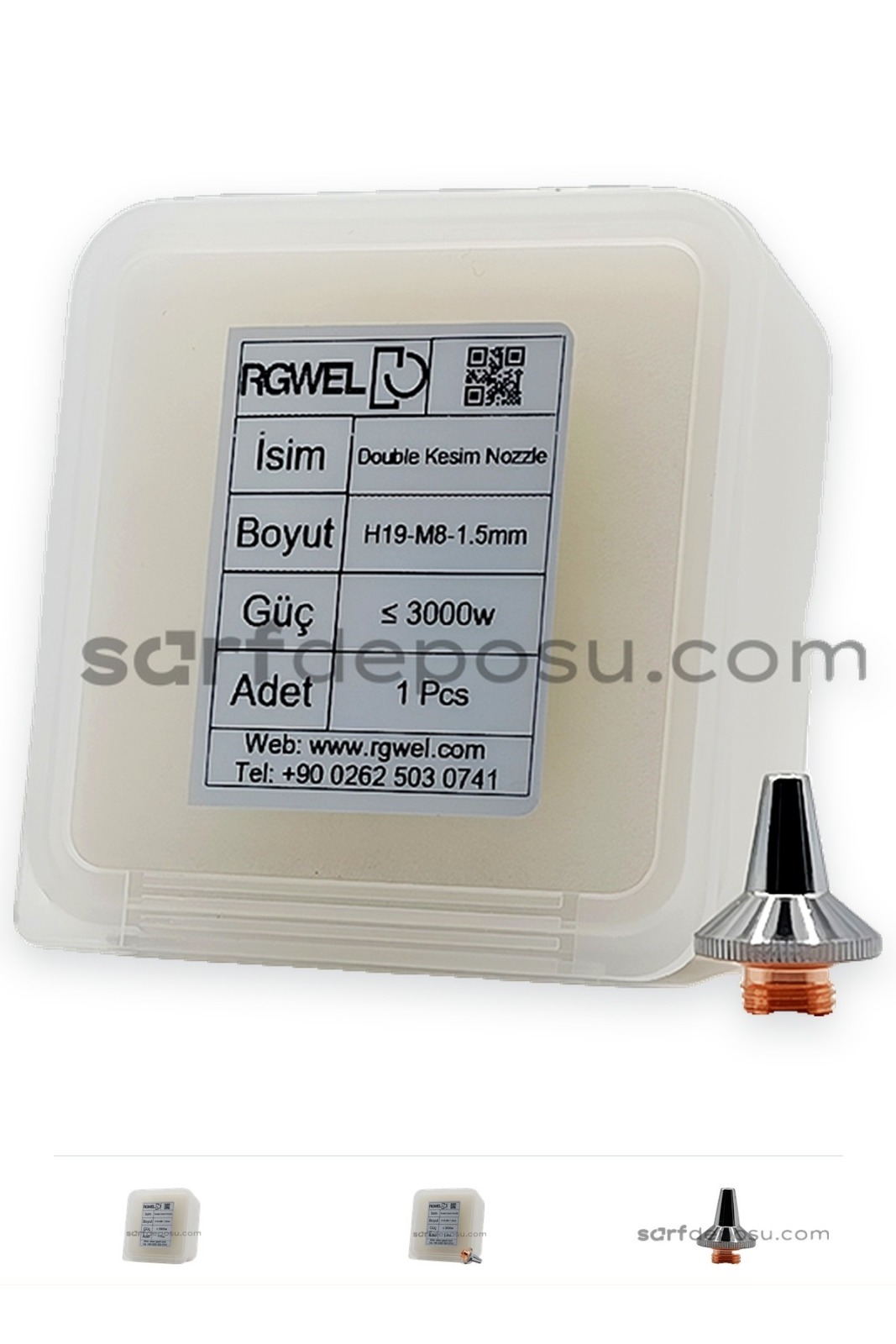 Lazer Kesim Nozzle H19-M8 Double 1.5 mm