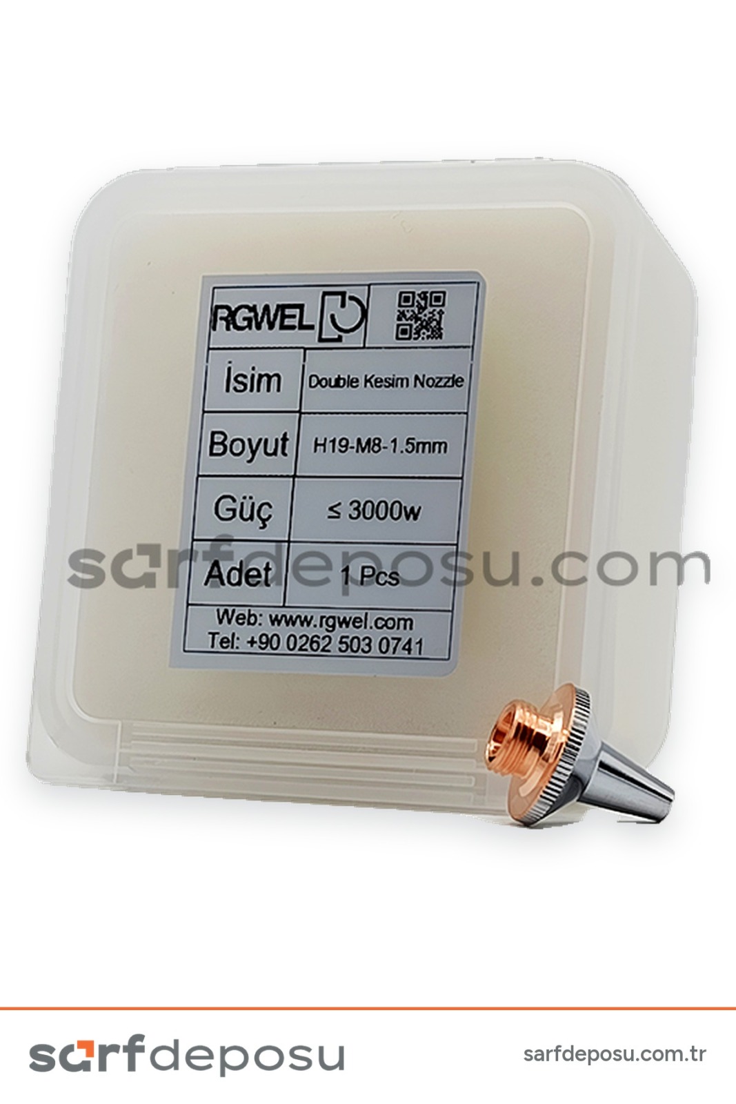 Lazer Kesim Nozzle H19-M8 Double 1.5 mm - 3