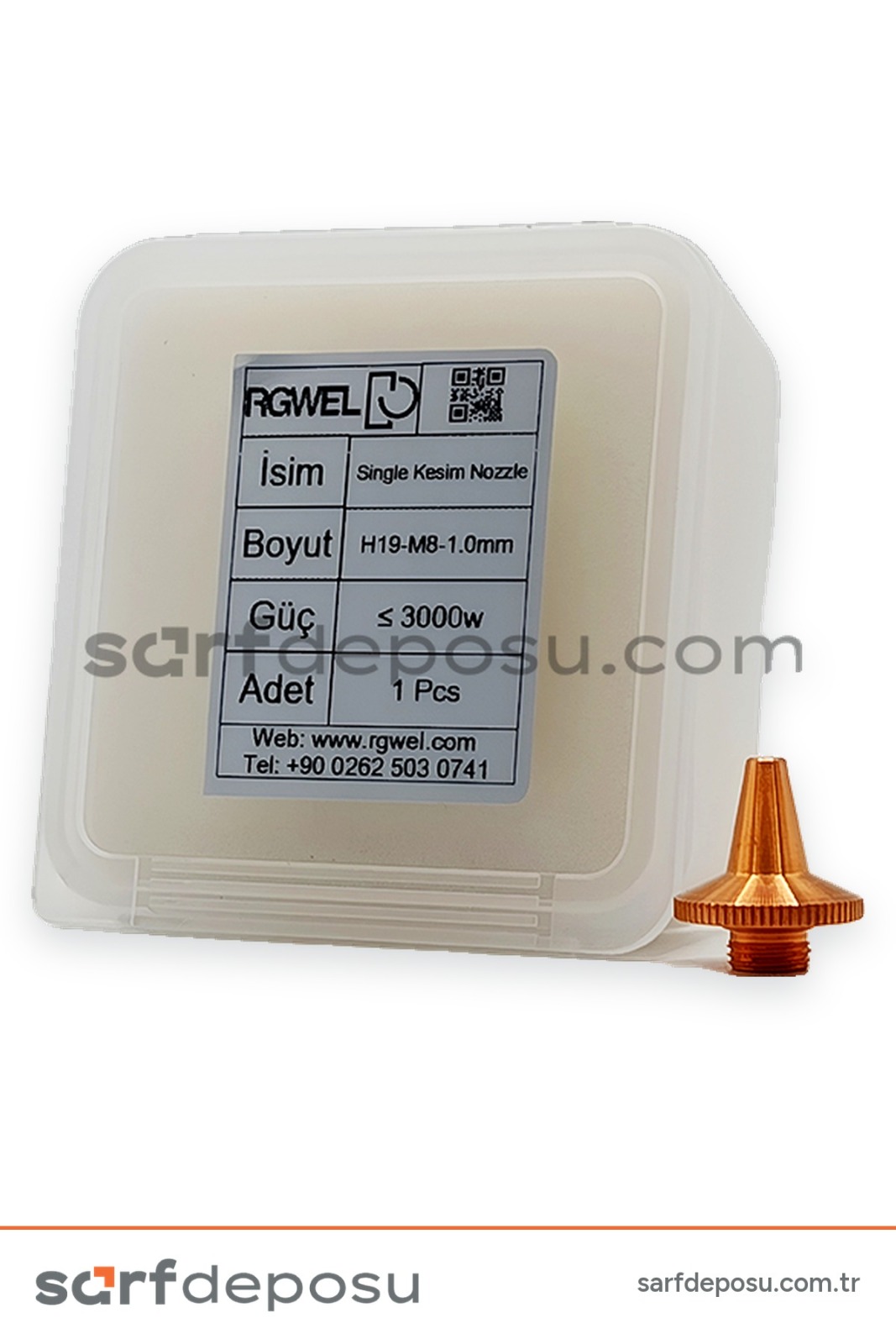 Lazer Kesim Nozzle H19-M8 Sıngle 1.0 mm - 3