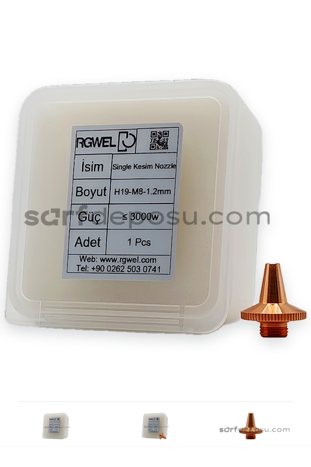 Lazer Kesim Nozzle H19-M8 Sıngle 1.2 mm - 1