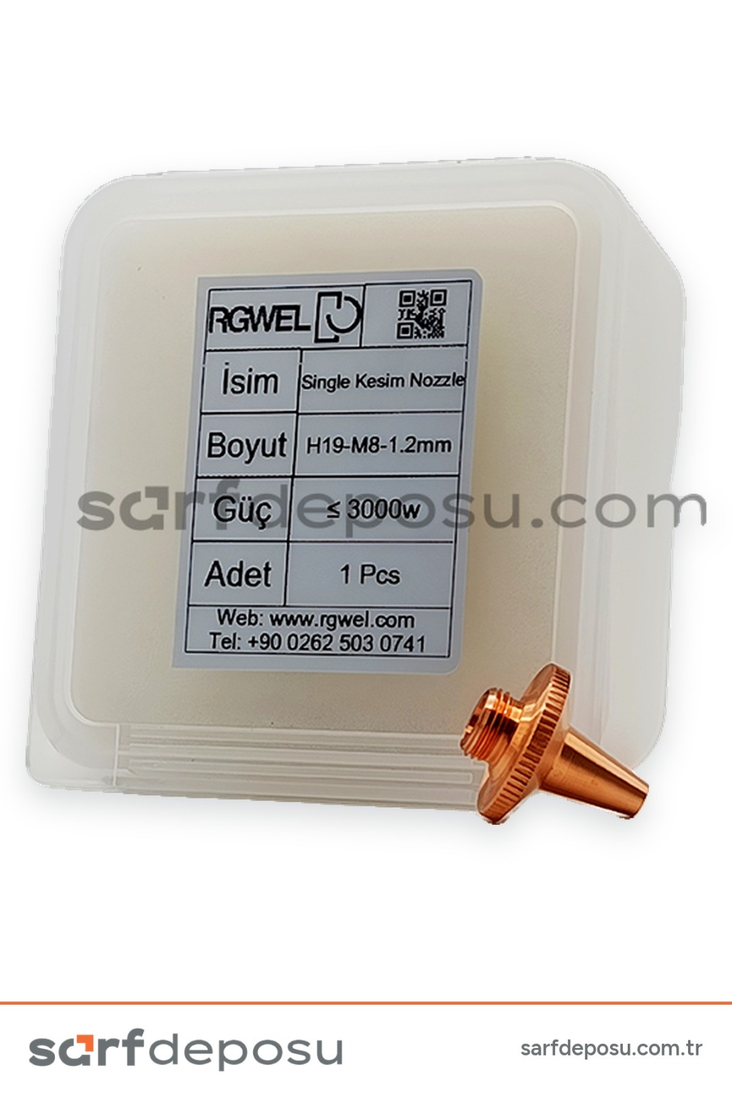 Lazer Kesim Nozzle H19-M8 Sıngle 1.2 mm - 3