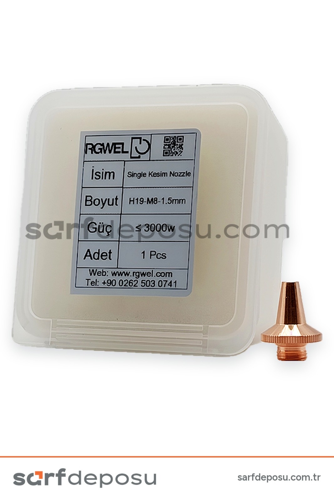 Lazer Kesim Nozzle H19-M8 Sıngle 1.5 mm - 3