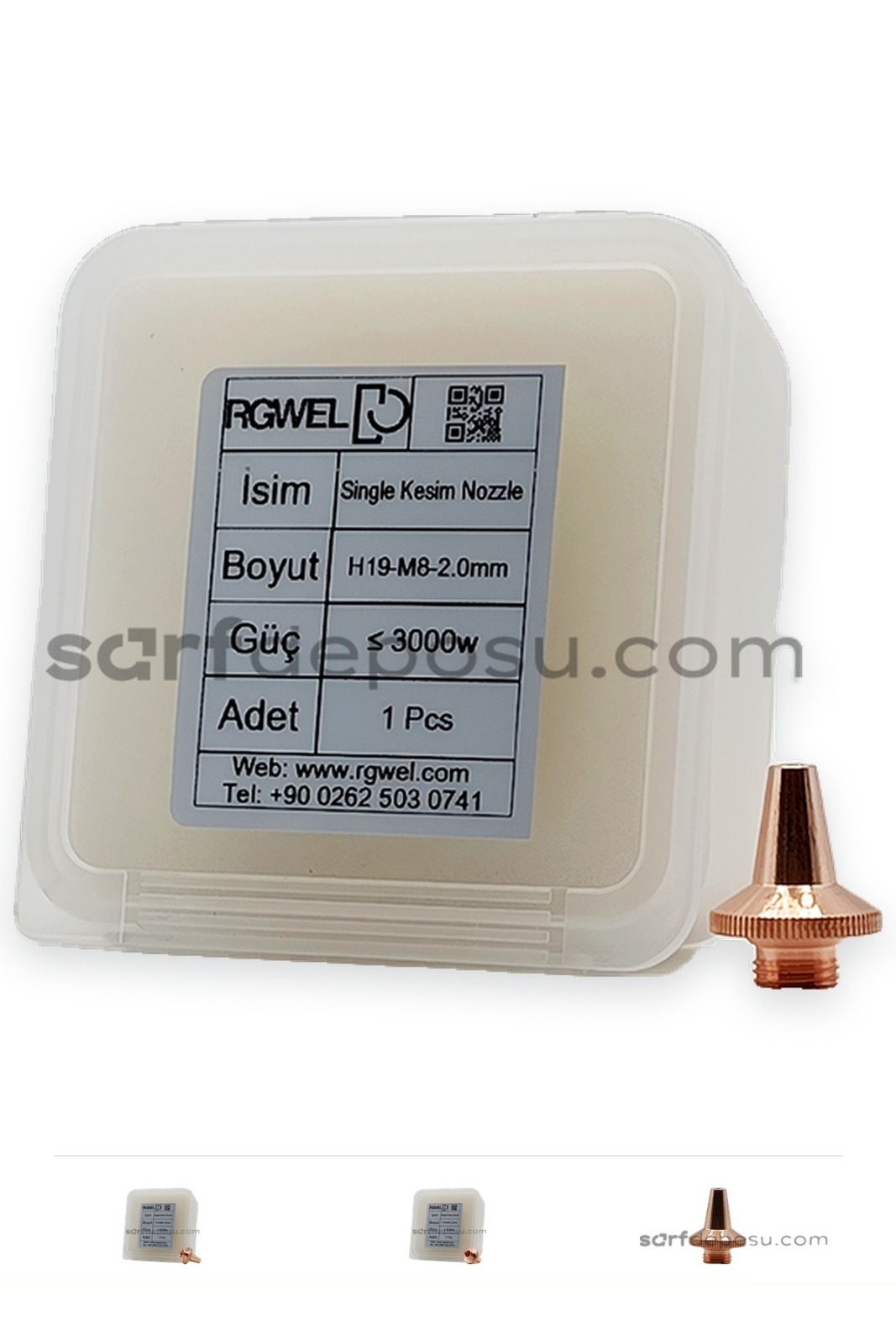 Lazer Kesim Nozzle H19-M8 Sıngle 2.0 mm