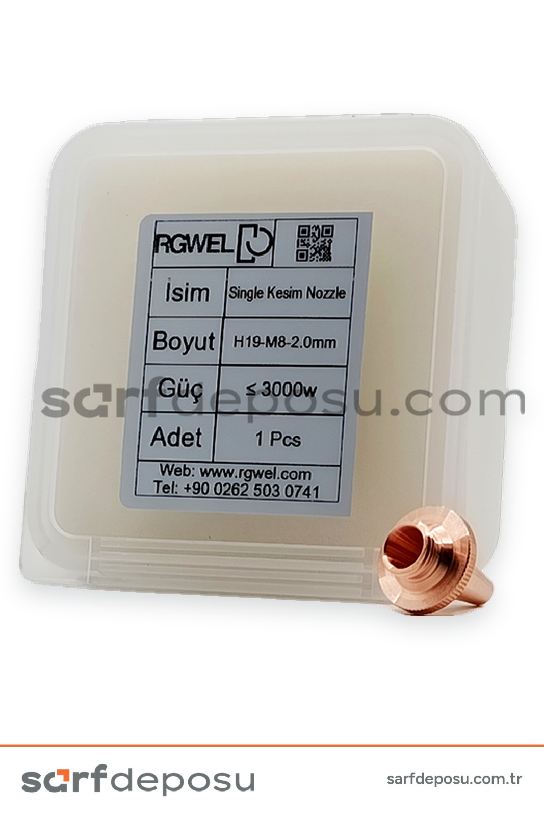 Lazer Kesim Nozzle H19-M8 Sıngle 2.0 mm - 3