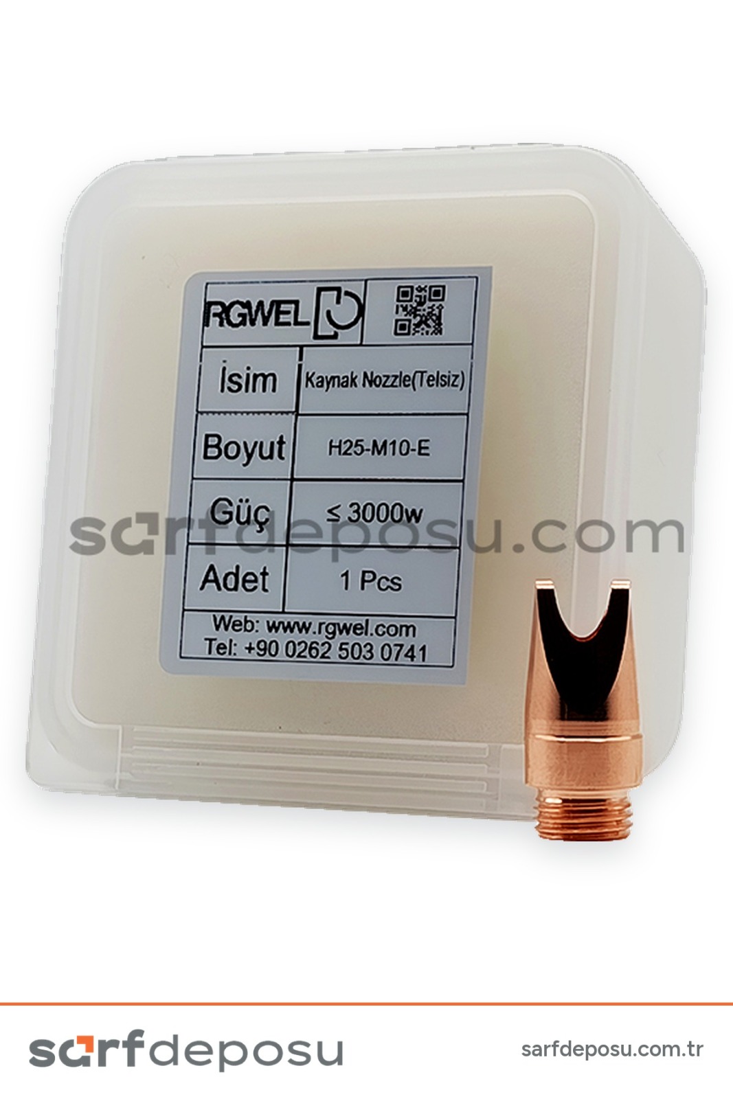 Lazer Kaynak Nozzle H25-M10 Düz (Telsiz) - 3