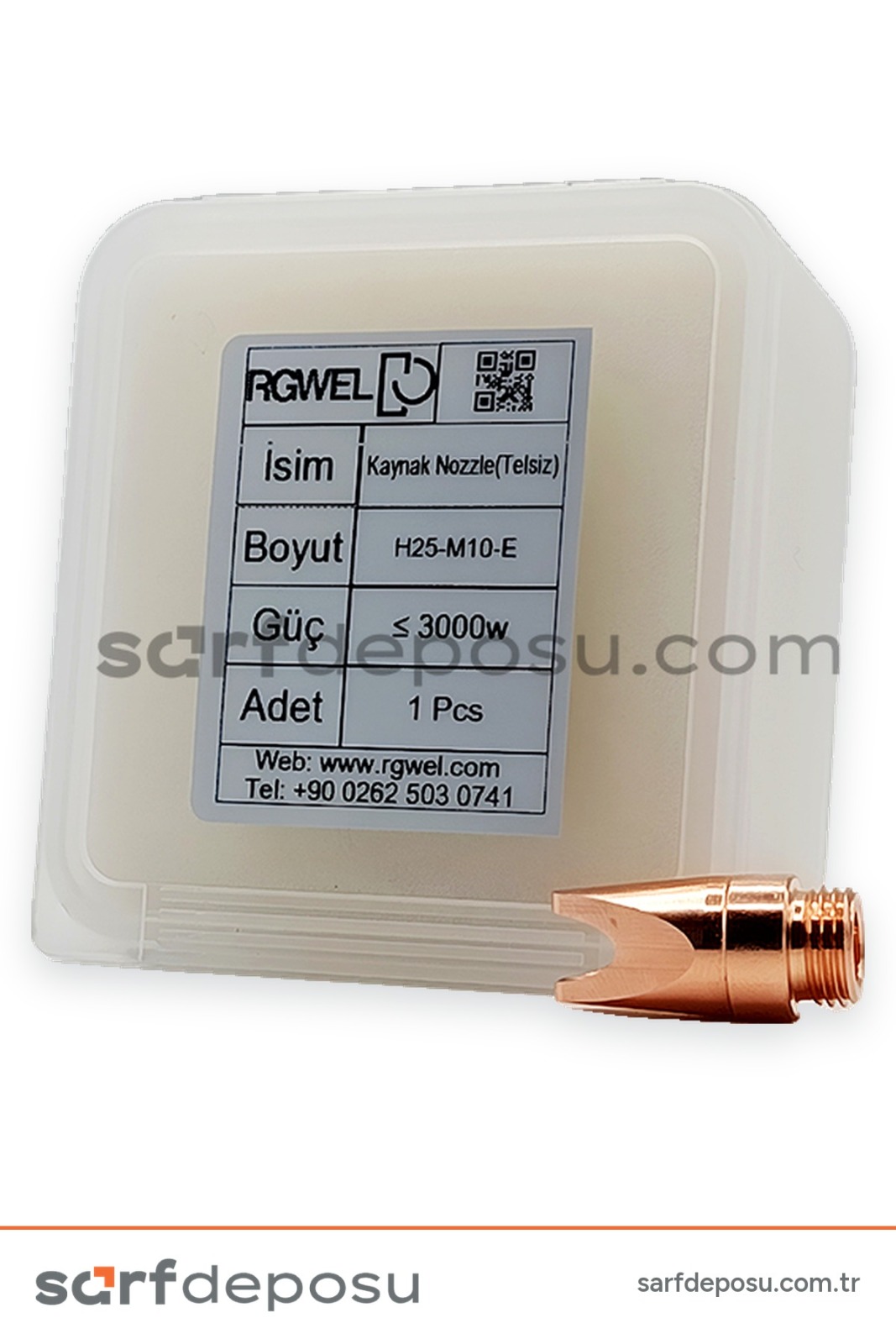 Lazer Kaynak Nozzle H25-M10 Düz (Telsiz) - 4