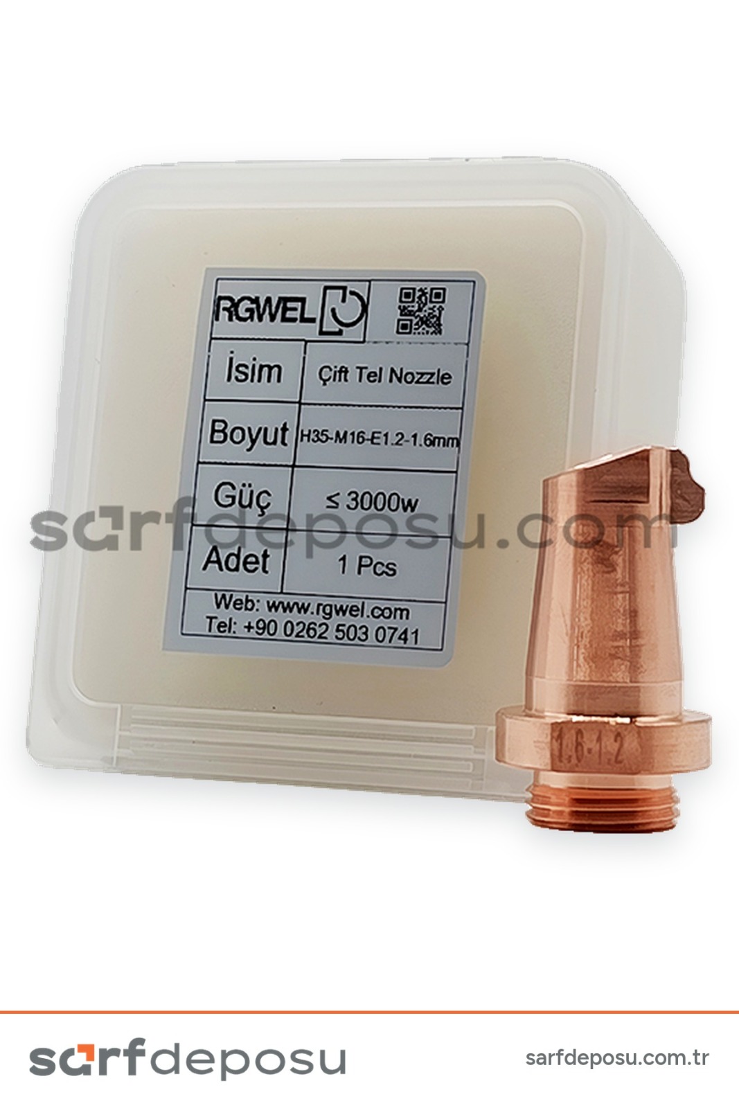 Lazer Kaynak Nozzle H35-M16 Çift Tel 0.8-1.6 mm - 3