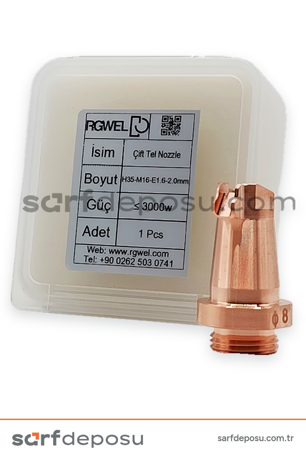 Lazer Kaynak Nozzle H35-M16 Çift Tel 1.6-2.0 mm - 3