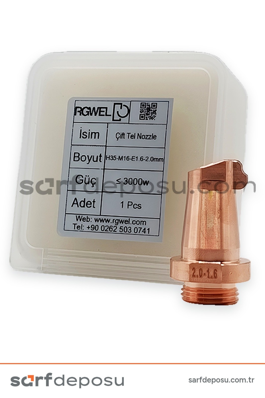 Lazer Kaynak Nozzle H35-M16 Çift Tel 1.6-2.0 mm - 4