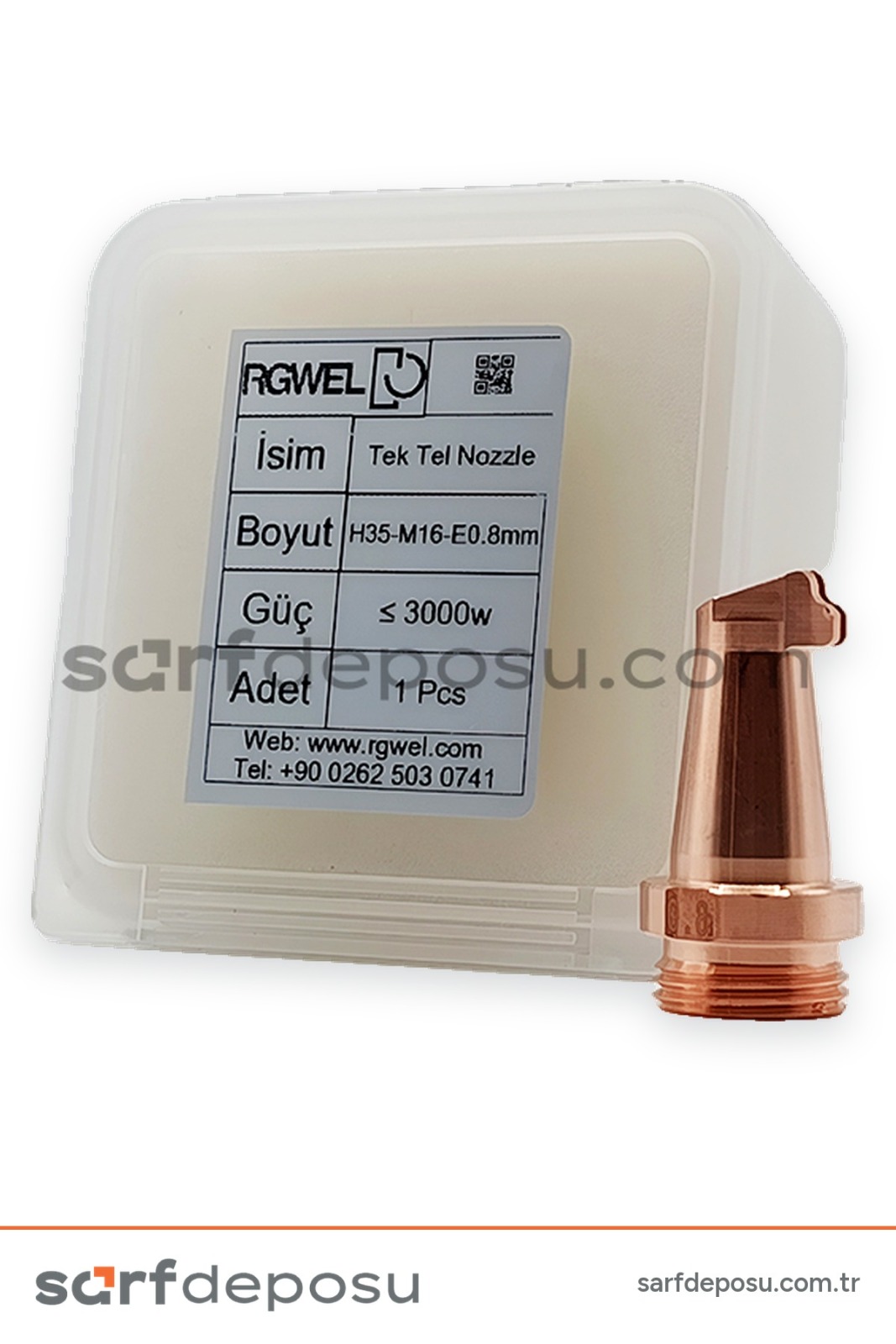 Lazer Kaynak Nozzle H35-M16 Tek Tel 0.8 mm - 3