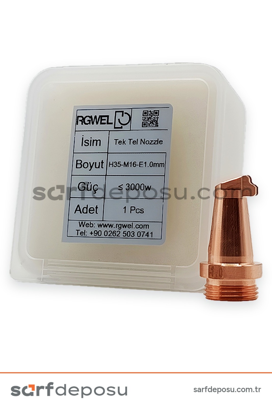 Lazer Kaynak Nozzle H35-M16 Tek Tel 1.0 mm - 3