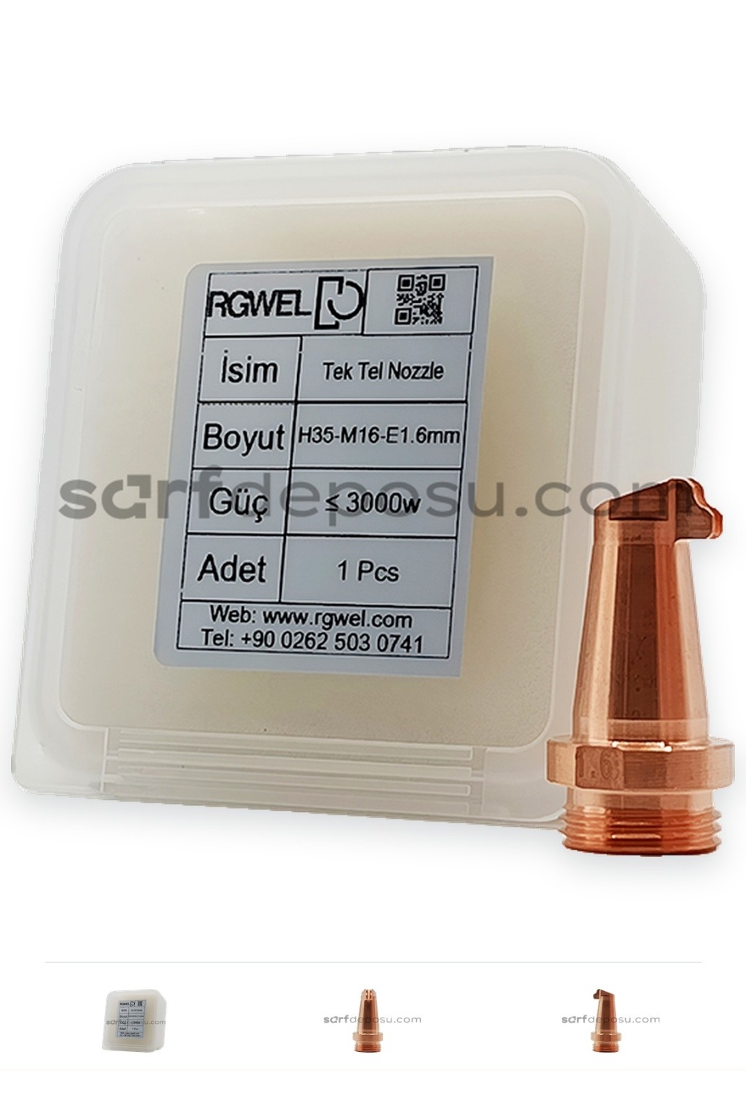Lazer Kaynak Nozzle H35-M16 Tek Tel 1.6 mm - 1