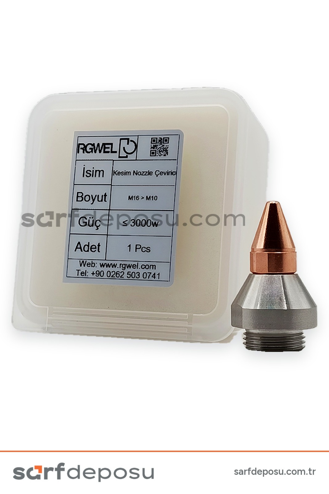 Lazer Kesim Nozzle Çevirici M16'dan M10'a - 3