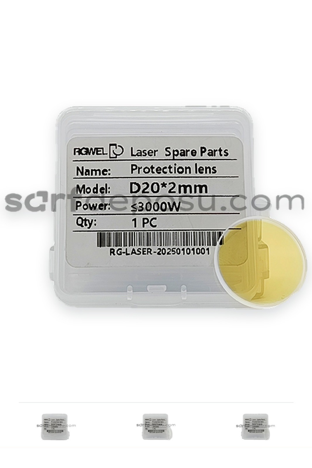 Fiber Lazer Koruyucu Lens D20 T-2 mm - QİLİN BWT11-20-21-DWT22-23