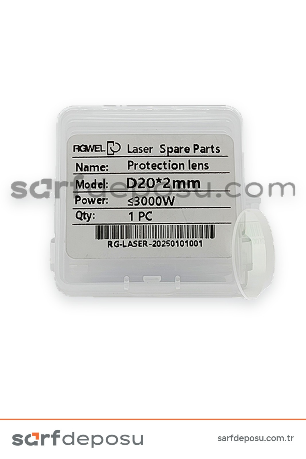 Fiber Lazer Koruyucu Lens D20 T-2 mm - QİLİN BWT11-20-21-DWT22-23 - 3