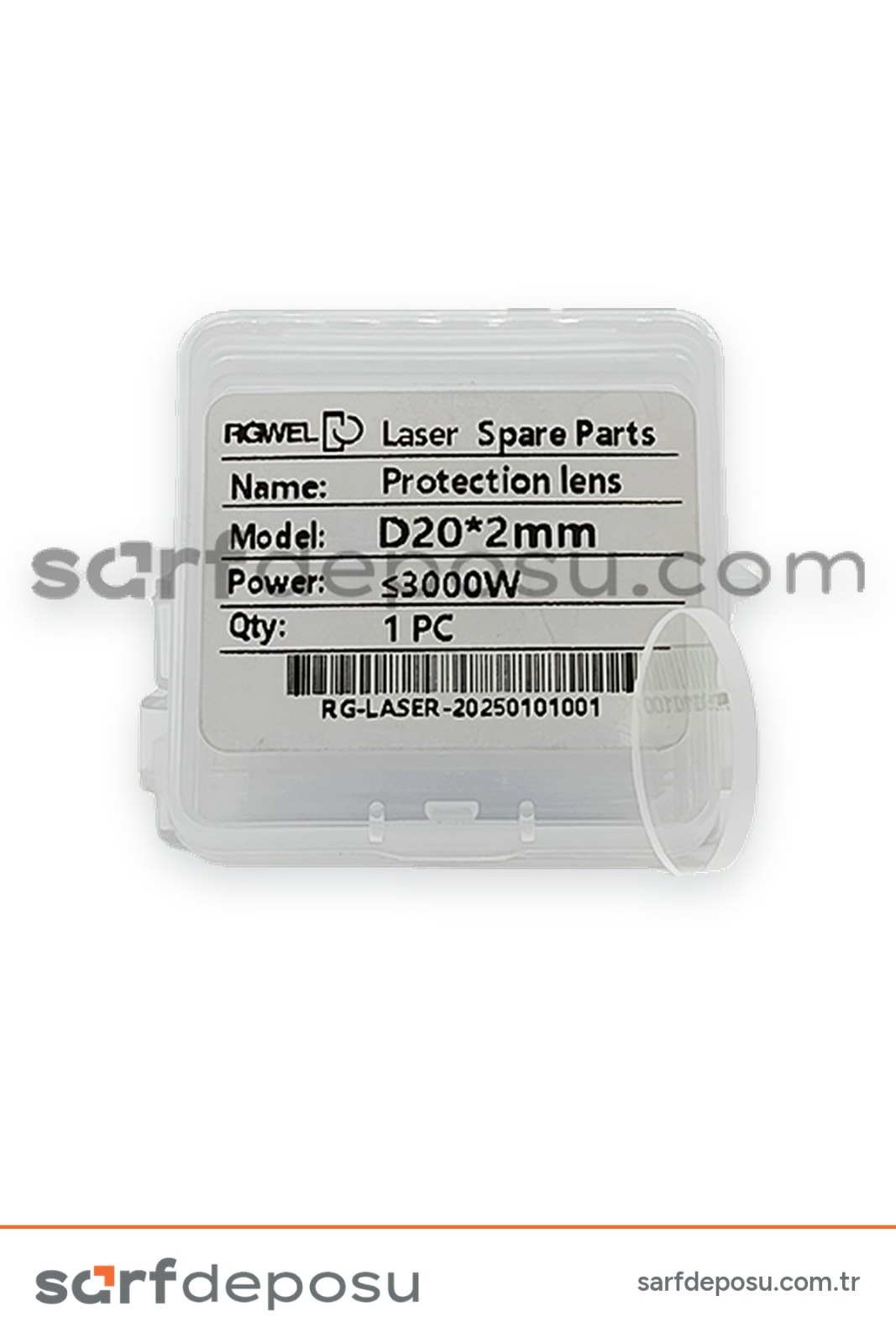 Fiber Lazer Koruyucu Lens D20 T-2 mm - QİLİN BWT11-20-21-DWT22-23 - 4