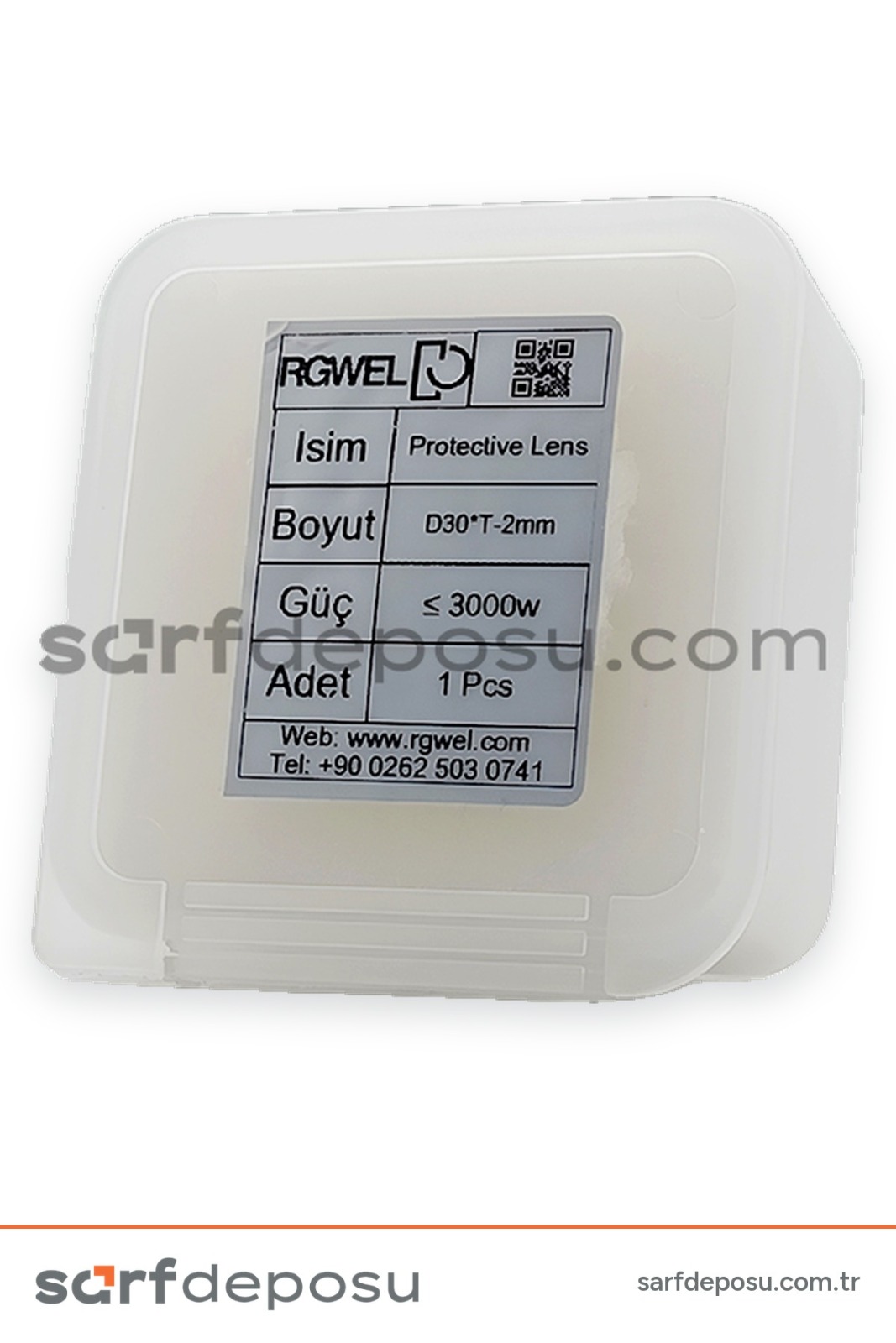 Fiber Lazer Koruyucu Lens D30 T-2 mm - 2