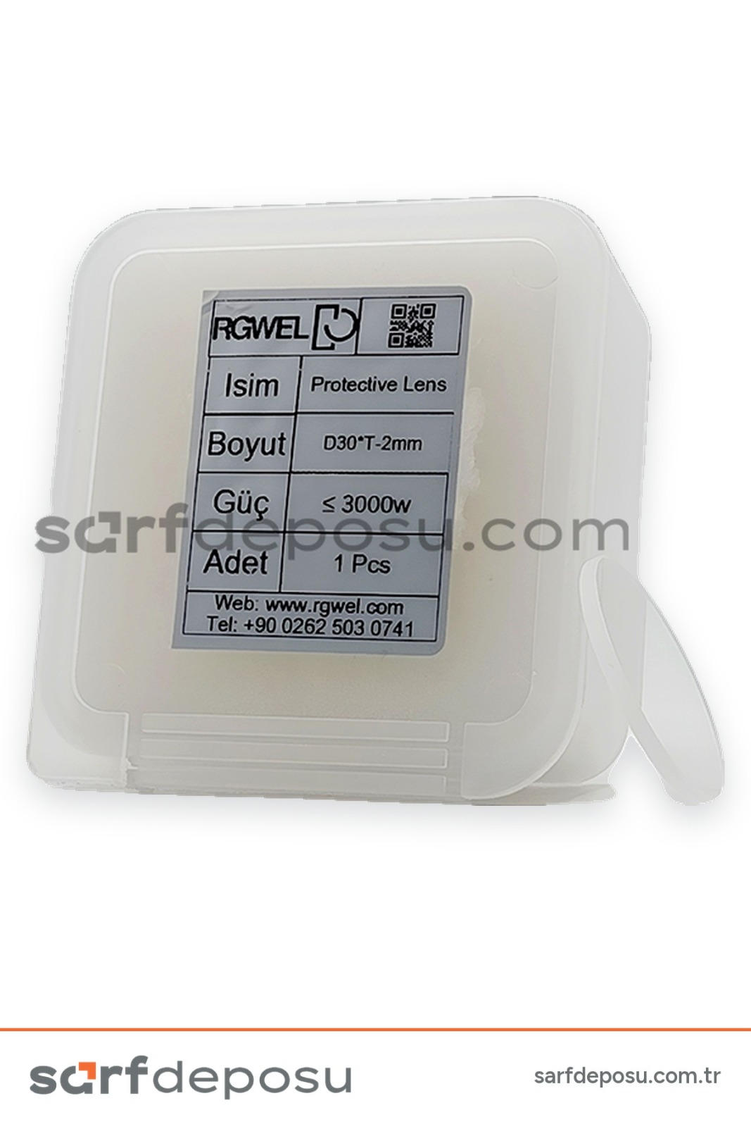 Fiber Lazer Koruyucu Lens D30 T-2 mm - 3