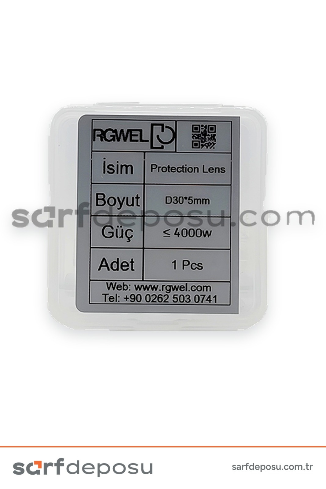 Fiber Lazer Koruyucu Lens D30 T-5 mm – SUP22C -QİLİN BWT30 Uyumlu - 2