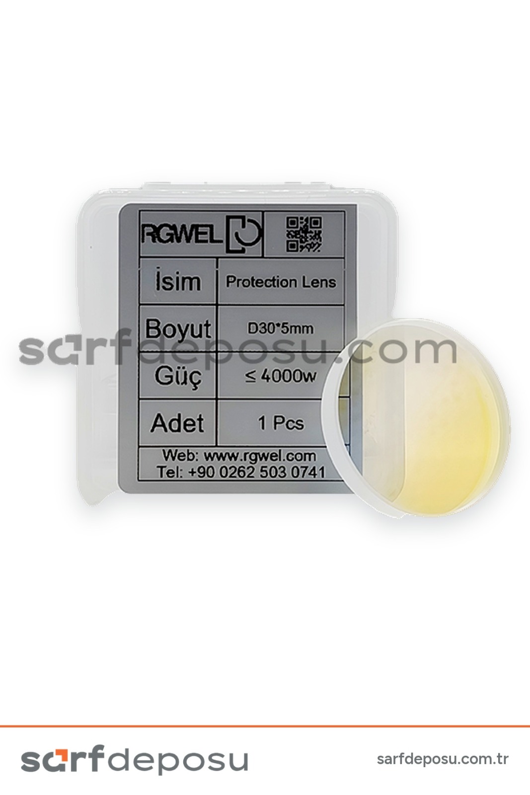 Fiber Lazer Koruyucu Lens D30 T-5 mm – SUP22C -QİLİN BWT30 Uyumlu - 4