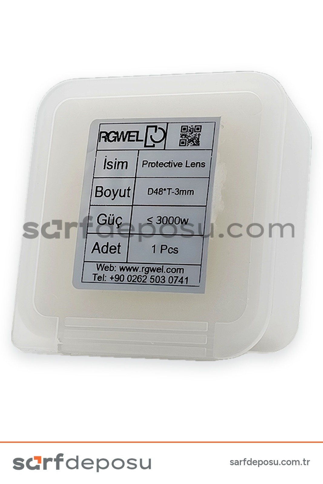 Fiber Lazer Koruyucu Lens D48 T-3 mm – SUP22C - QİLİN BWT30 Uyumlu - 2