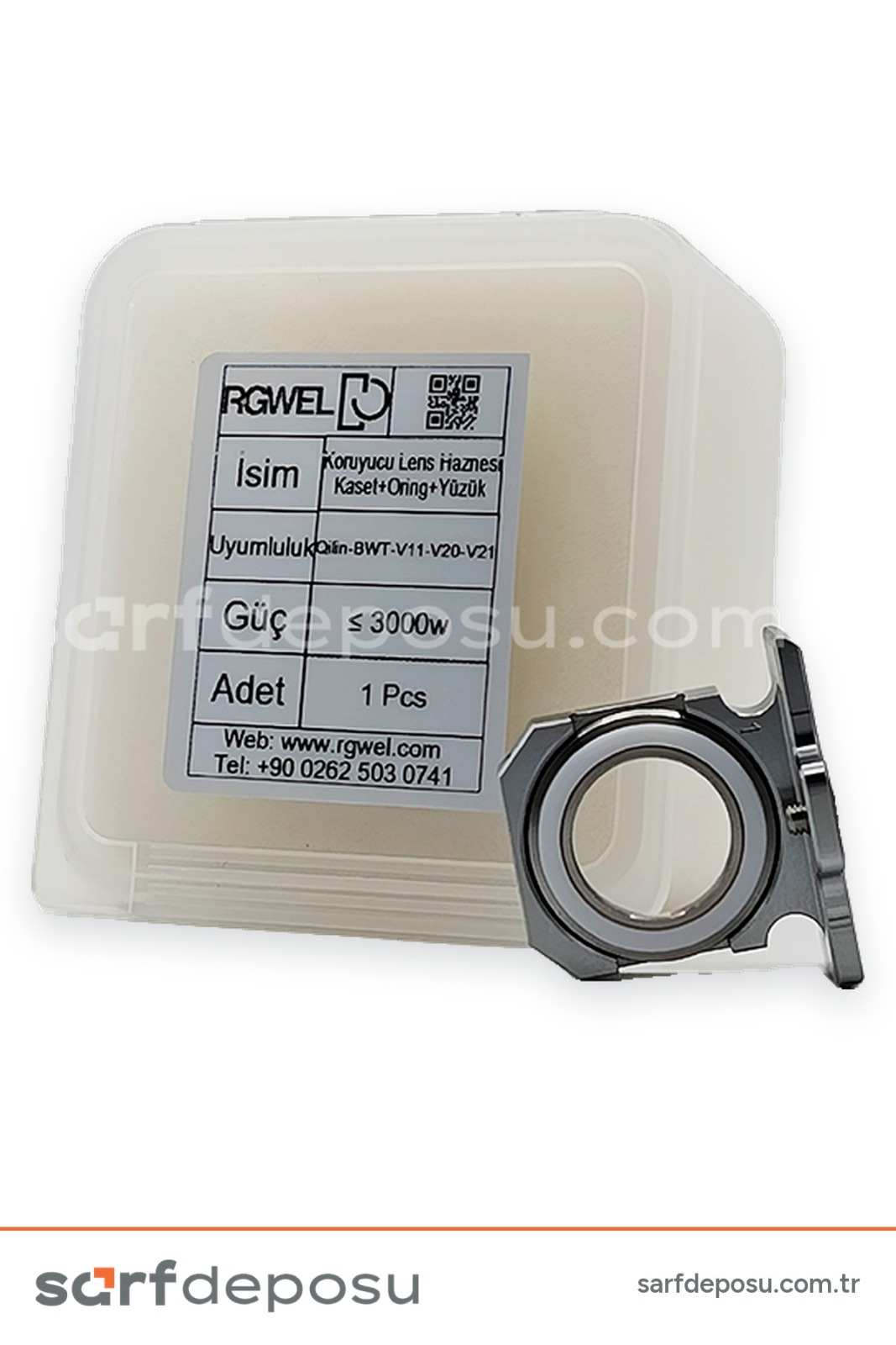 Fiber Lazer Koruyucu Lens Haznesi Kaset+Oring+Yüzük - QİLİN BWT11-20-21 - 3