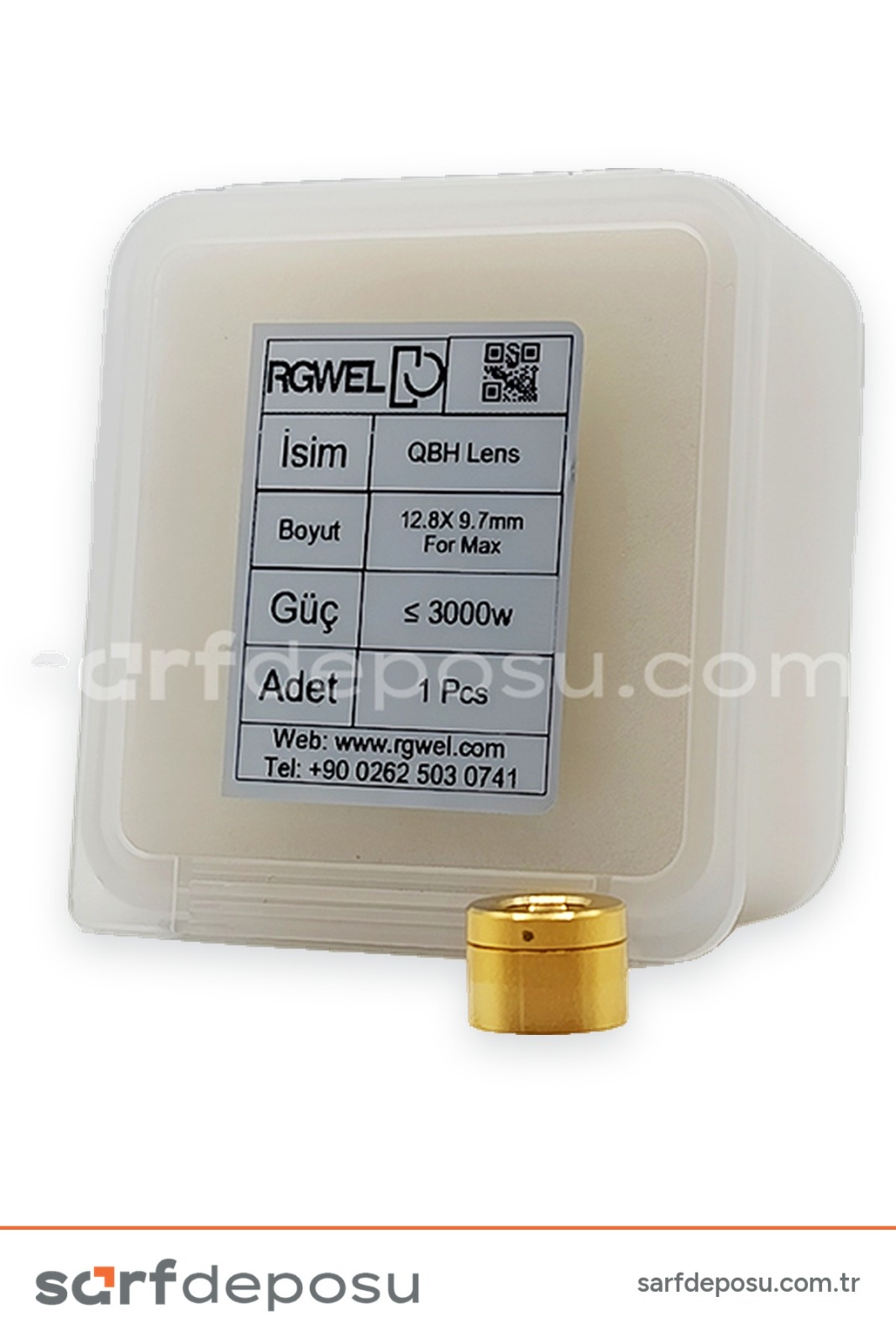 Fiber Lazer QBH Lens 12.8x9.7 mm MAX - 3
